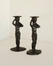 Load image into Gallery viewer, Art Nouveau Figural Candlestick Pair