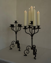 Load image into Gallery viewer, Wrought Iron Candelabra Pair