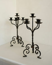 Load image into Gallery viewer, Wrought Iron Candelabra Pair