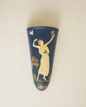 Load image into Gallery viewer, Blue Wall Pocket Vase