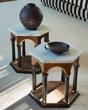 Load image into Gallery viewer, Neoclassical Marble Side Table Set
