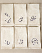 Load image into Gallery viewer, Buffet De Fruits De Mer Embroidered Napkin Set