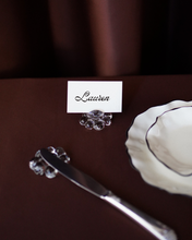 Load image into Gallery viewer, Sculptural Name Card Holder & Knife Rest Set