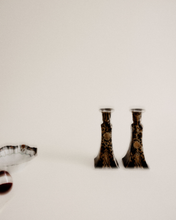 Load image into Gallery viewer, Hand-Painted Ceramic Candlestick Pair
