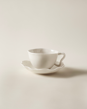 Load image into Gallery viewer, Ribbon Teacup and Saucer, Swan