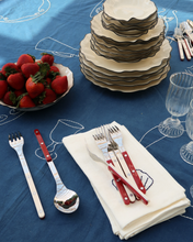 Load image into Gallery viewer, Bistro Cream & Red Serving Set