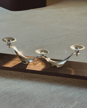 Load image into Gallery viewer, Silver Plated Wave Candle Holder