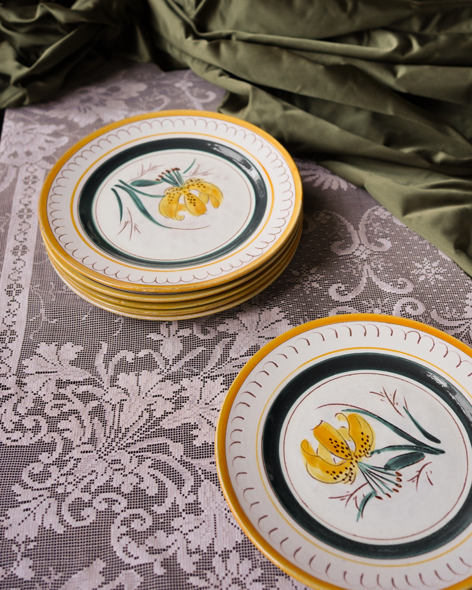 Hand-Painted Ceramic Plates – LES Collection