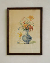 Load image into Gallery viewer, Lilies in Blue and White Vase Print