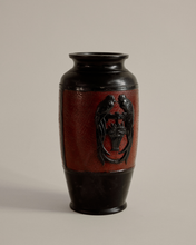 Load image into Gallery viewer, Dark Glazed Relief Vase