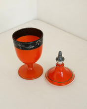 Load image into Gallery viewer, Painted Glass Lidded Urn