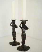 Load image into Gallery viewer, Art Nouveau Figural Candlestick Pair