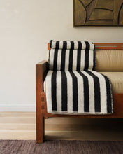 Load image into Gallery viewer, Stills Heirloom Blanket in Black &amp; Grey Stripe

