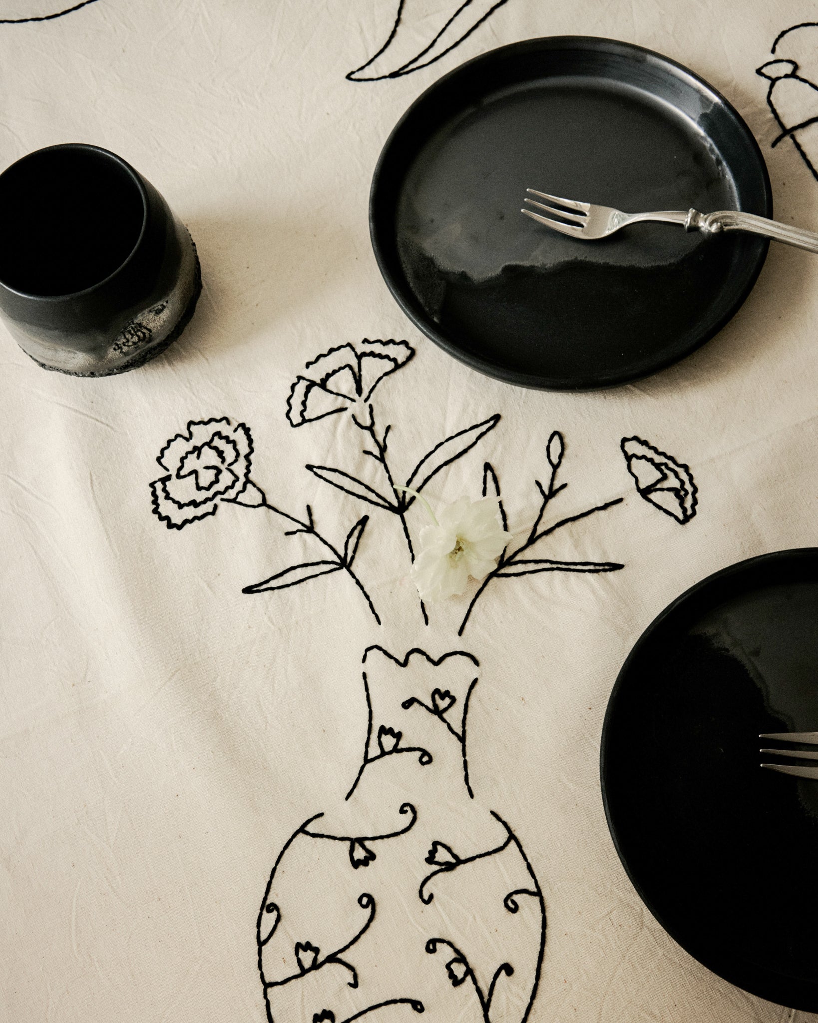 Dark Coastal Salad Plate