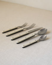 Load image into Gallery viewer, Bistro Khaki & Black Flatware Set