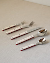 Load image into Gallery viewer, Bistro Cream & Red Flatware Set