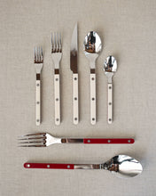 Load image into Gallery viewer, Bistro Cream & Red Flatware Set