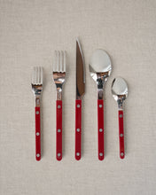 Load image into Gallery viewer, Bistro Cream & Red Flatware Set