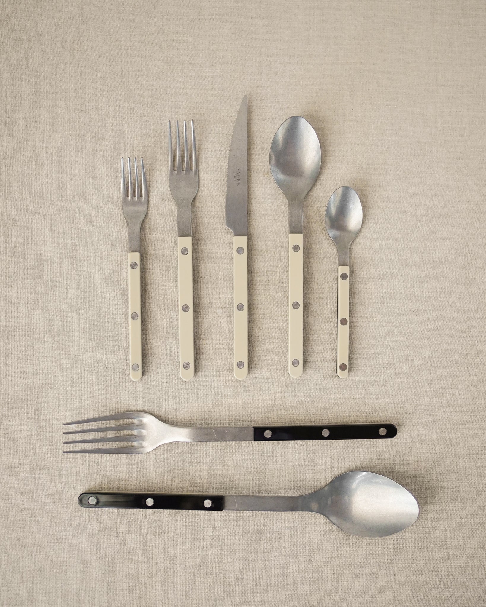 Bistro Khaki & Black Serving Set