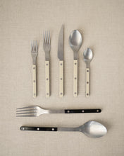 Load image into Gallery viewer, Bistro Khaki & Black Flatware Set