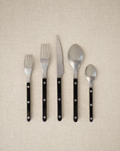 Load image into Gallery viewer, Bistro Khaki & Black Flatware Set