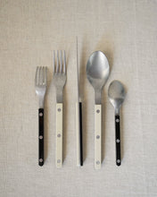 Load image into Gallery viewer, Bistro Khaki & Black Flatware Set