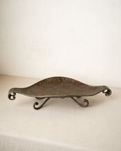 Load image into Gallery viewer, Leaf-Glazed Metal Console Bowl