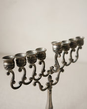 Load image into Gallery viewer, Silver Plate Scrollwork Menorah