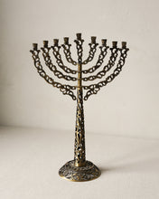 Load image into Gallery viewer, Brass Rotating Arm Menorah