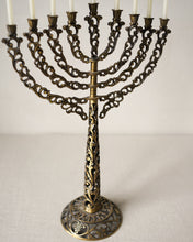 Load image into Gallery viewer, Brass Rotating Arm Menorah