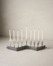 Load image into Gallery viewer, Metal and Glass Menorah