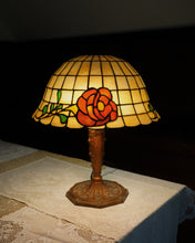 Load image into Gallery viewer, Rose Stained Glass Lamp