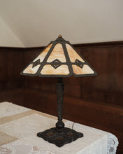 Load image into Gallery viewer, Paneled Slag Glass Lamp