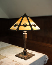 Load image into Gallery viewer, Paneled Slag Glass Lamp