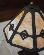 Load image into Gallery viewer, Paneled Slag Glass Lamp