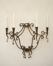 Load image into Gallery viewer, Wrought Iron Wall Candelabra