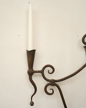 Load image into Gallery viewer, Wrought Iron Wall Candelabra
