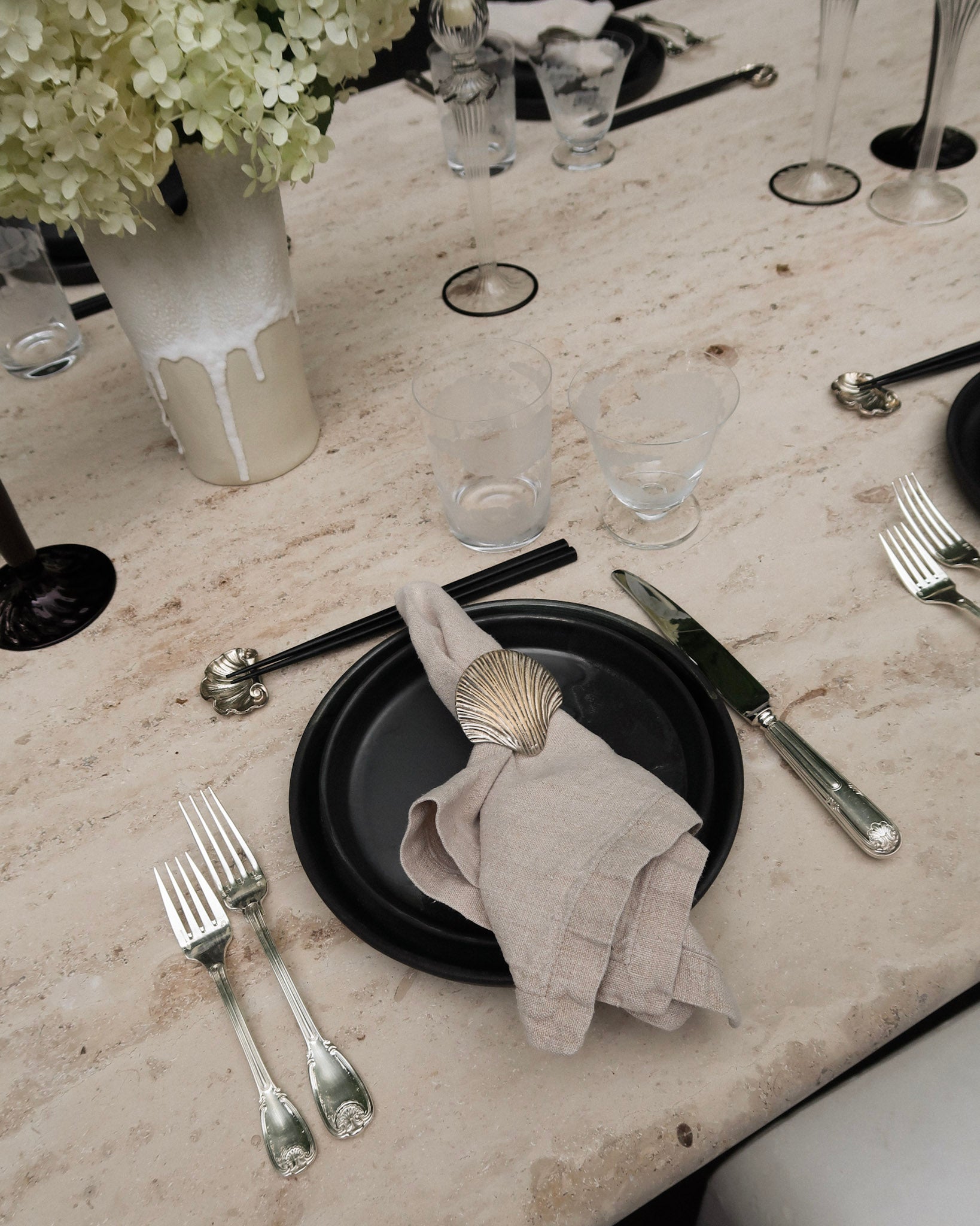 Dark Coastal Salad Plate
