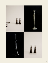 Load image into Gallery viewer, Hand-Painted Ceramic Candlestick Pair