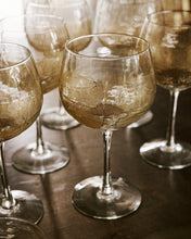 Load image into Gallery viewer, Golden Stemmed Wine Glass