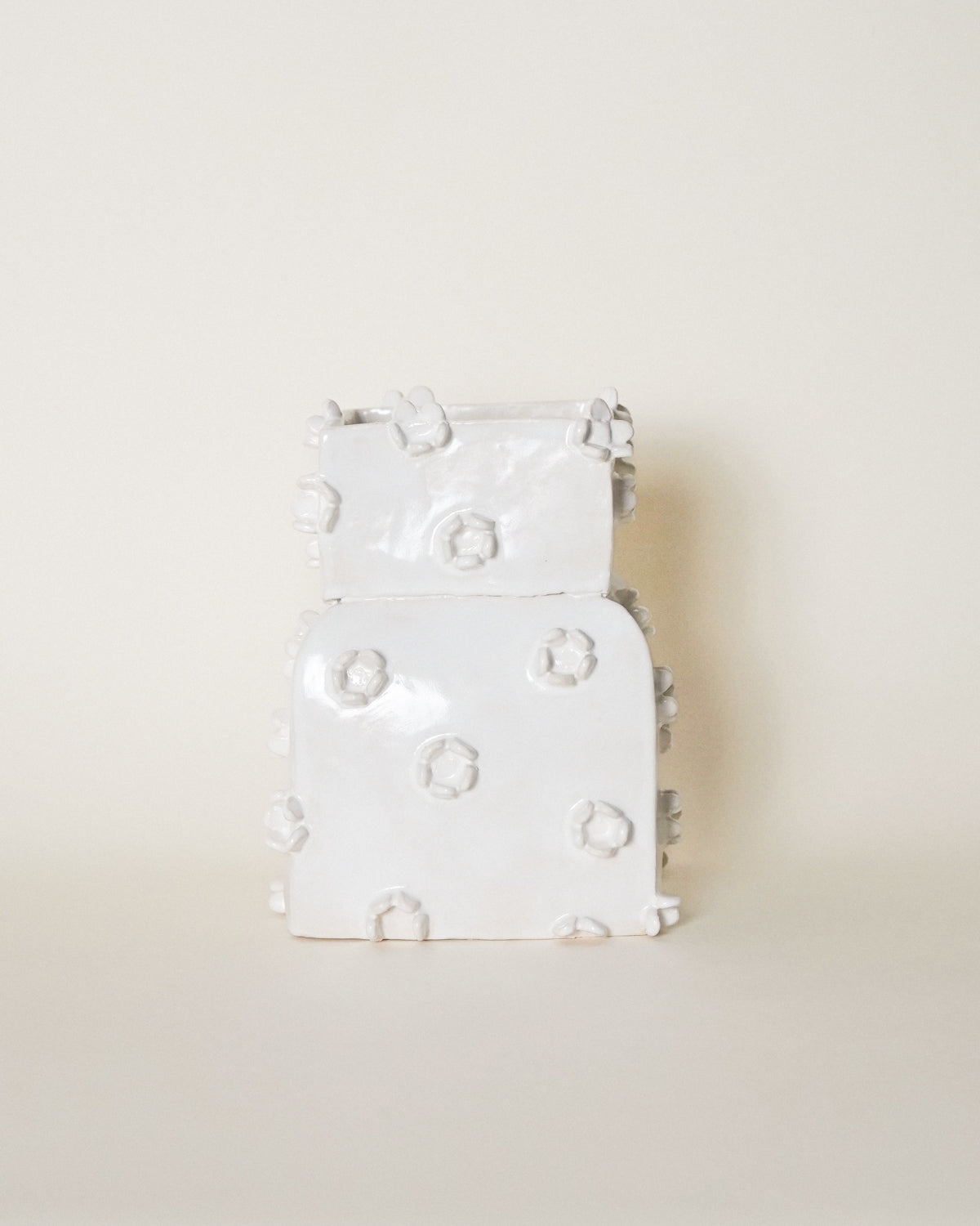 Flowered Square Vase