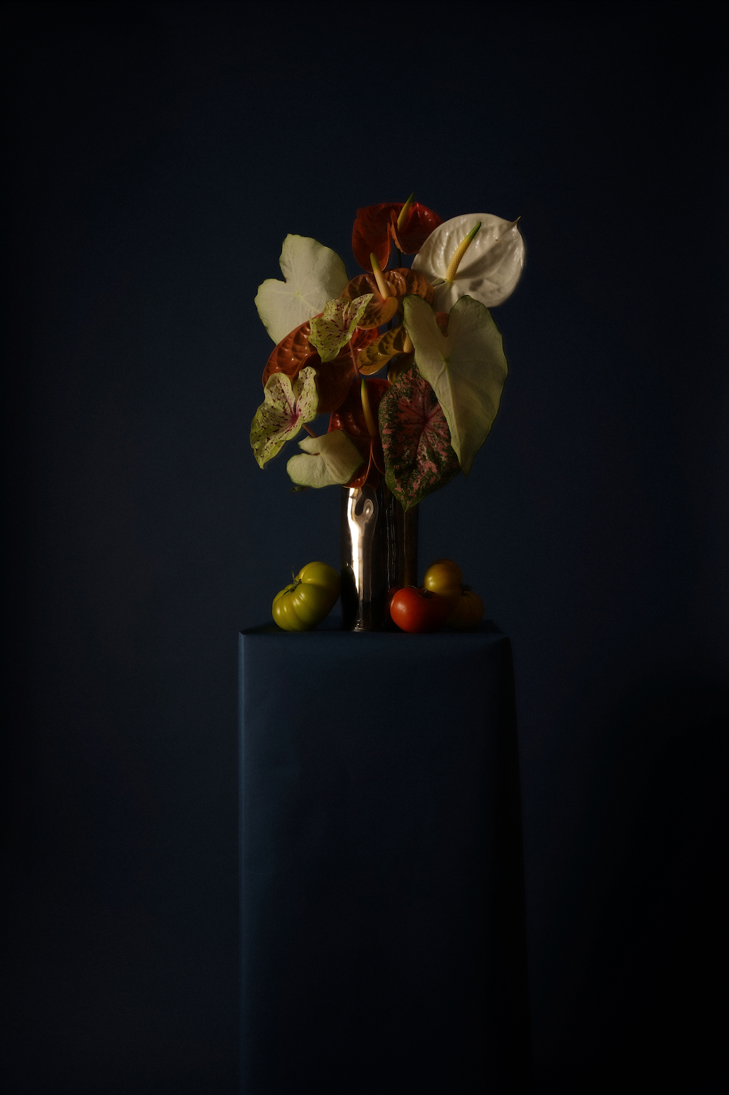 Cylinder Vase in Silver Mirror