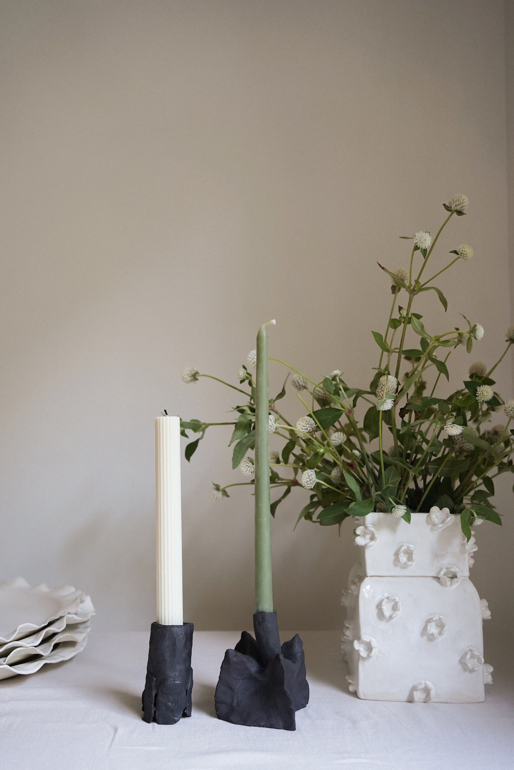 Flowered Square Vase