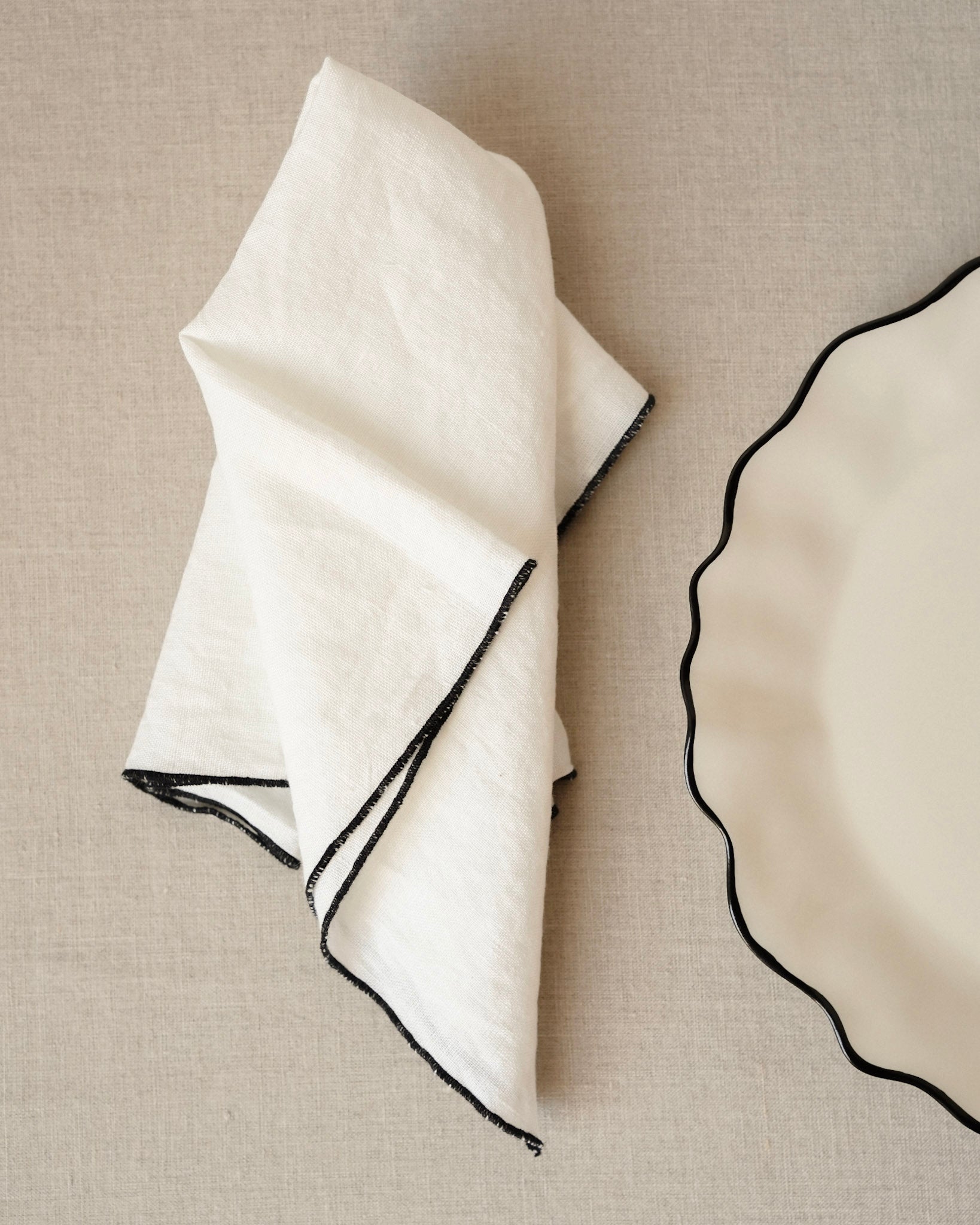 Ribbon Linens Napkin Set of 4