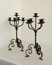 Load image into Gallery viewer, Wrought Iron Candelabra Pair
