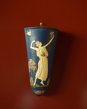Load image into Gallery viewer, Blue Wall Pocket Vase
