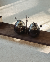 Load image into Gallery viewer, Gourd and Silver Condiment Set
