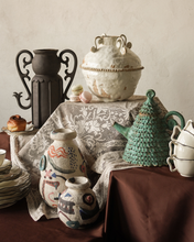 Load image into Gallery viewer, Wonky Cream Beaded Vase
