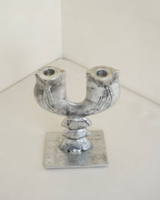Load image into Gallery viewer, Brutalist Cast Aluminum Candle Holder
