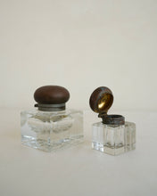 Load image into Gallery viewer, Cut Glass Inkwell Pair
